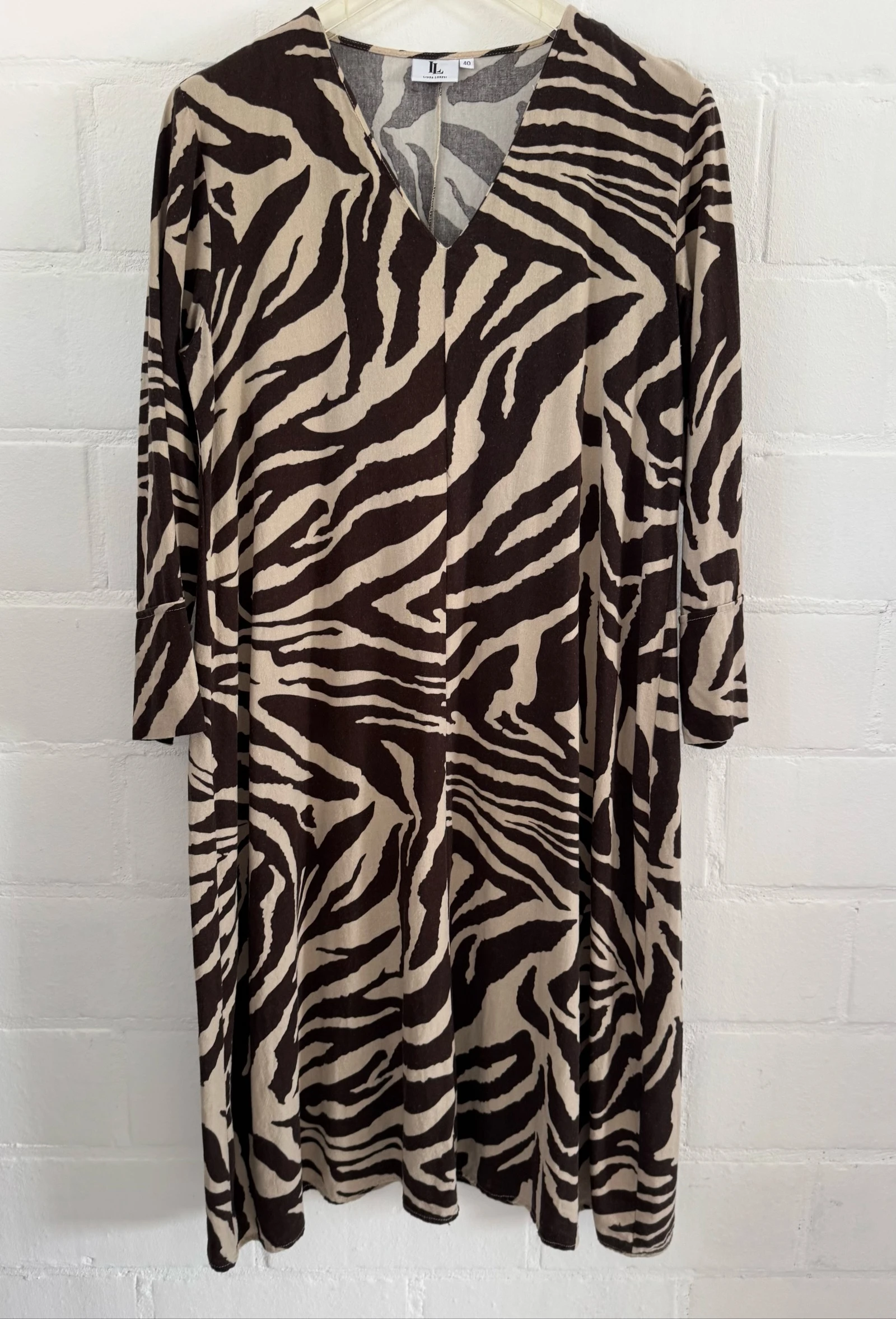 Linea Loressi zebraprint jurk maat 40 linnenmix – photo 3